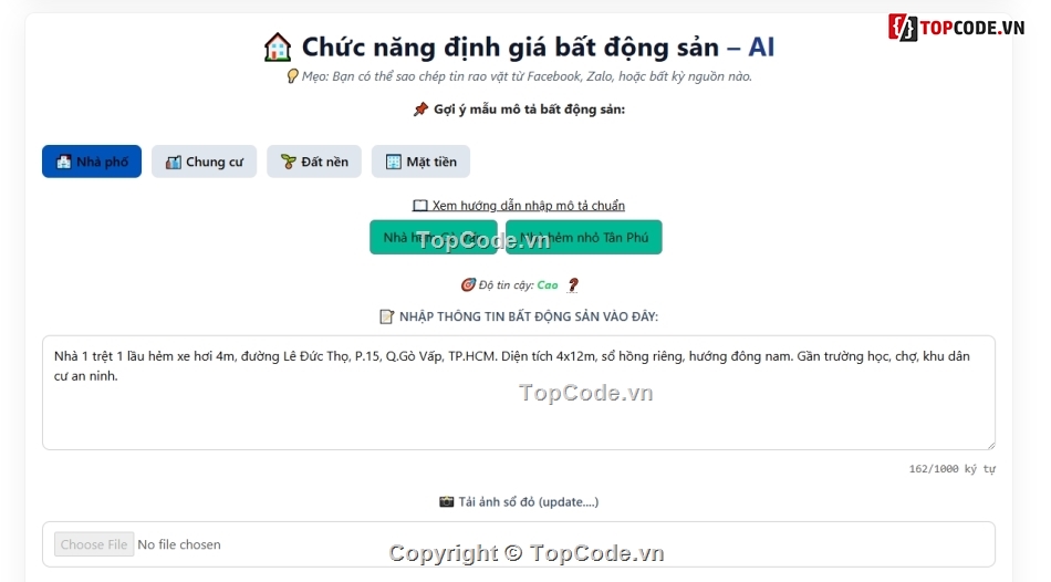 AI,code bất động sản,AI bất động sản